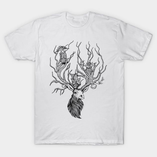 Deer Antlers T-Shirt by MattKetmo